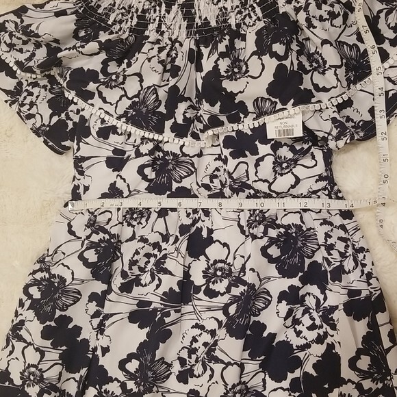 Chelsea28 summer off the shoulder ruffle maxi floral dress size 4 - Picture 11 of 16